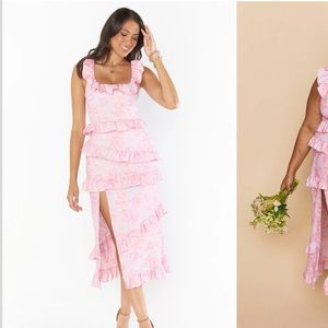 Show Me Your MuMu Pink Floral Maxi Dress